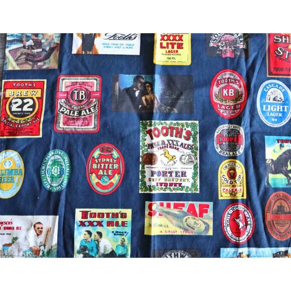 Vintage Apron Souvenir Australia Beer Labels of Australia Blue - Picture 3 of 3